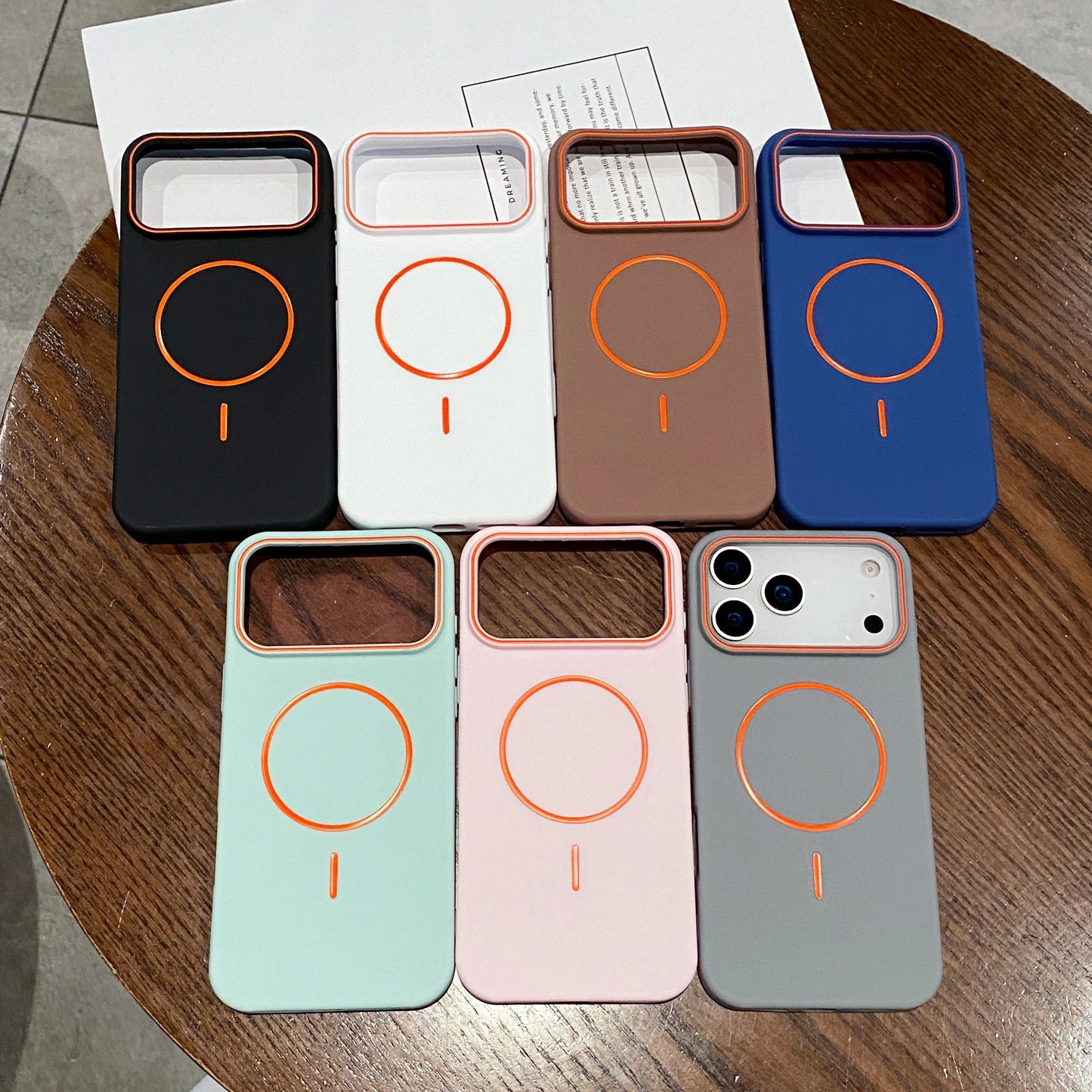 Ultrathin Simple For Magnetic Phone Case For iPhone 11 12 13 14 15 16 17 Pro Max 17 Air Wireless Charging Soft Matte Phone Cover