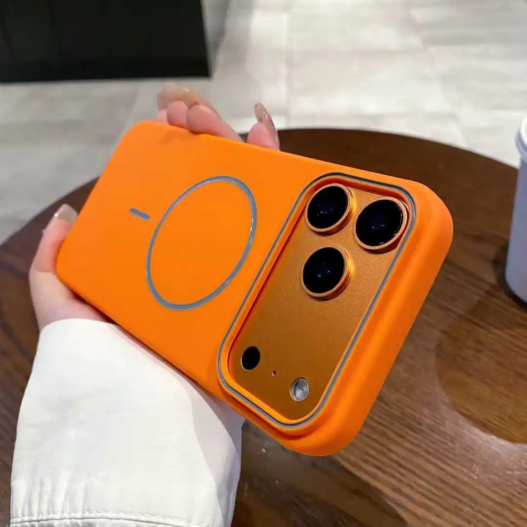 Ultrathin Simple For Magnetic Phone Case For iPhone 11 12 13 14 15 16 17 Pro Max 17 Air Wireless Charging Soft Matte Phone Cover