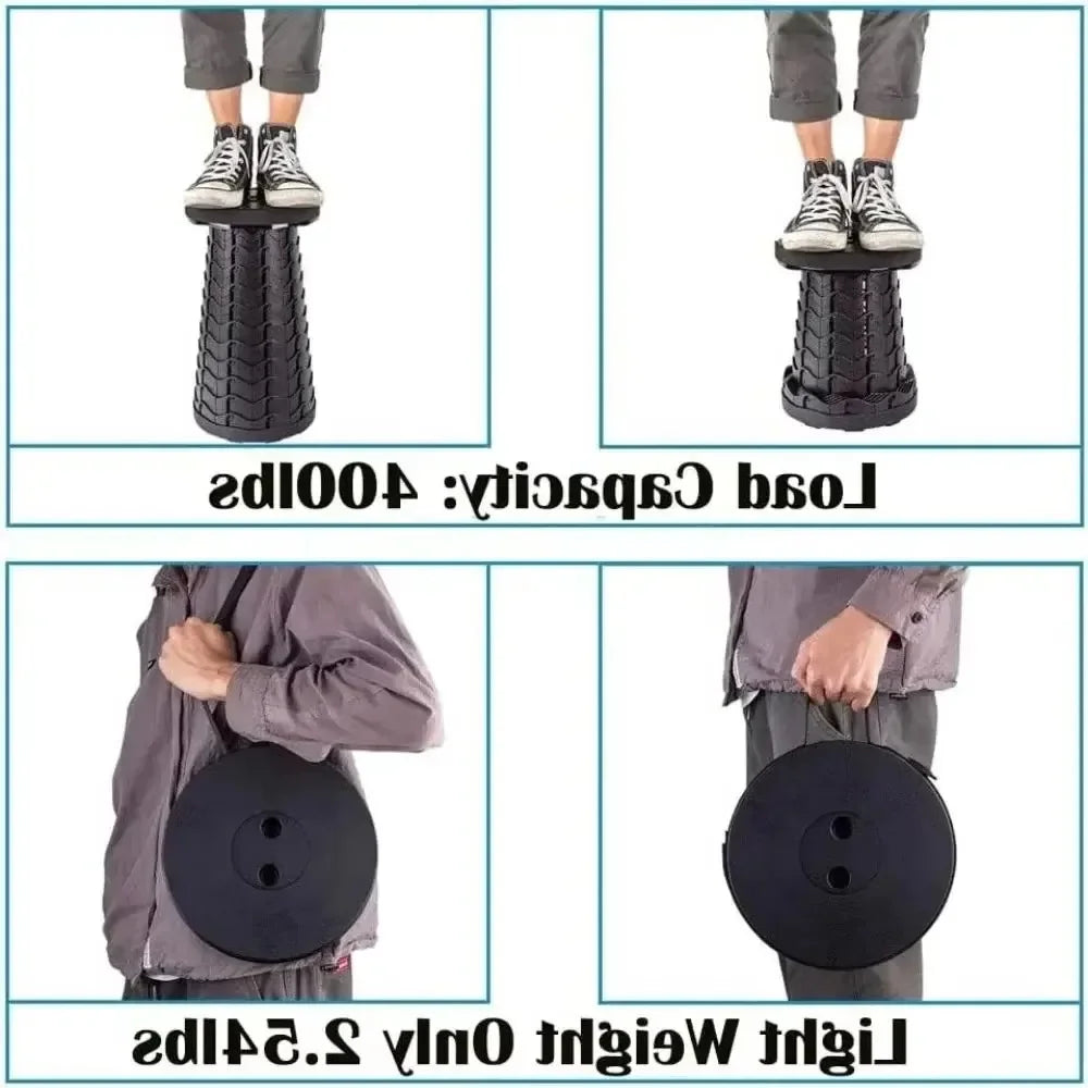 Fishing Stool, Folding and Telescopic Stool, Outdoor Camping Stall Stool, Adjustable Plastic Portable Telescopic Stool Camping