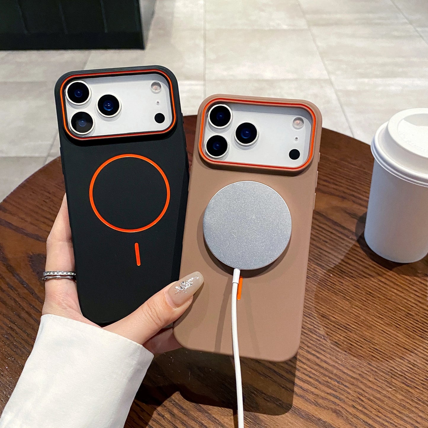 Ultrathin Simple For Magnetic Phone Case For iPhone 11 12 13 14 15 16 17 Pro Max 17 Air Wireless Charging Soft Matte Phone Cover