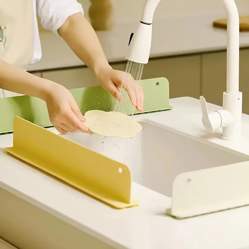 Silicone Sink Baffle Splash Proof Guard Protect Clothes From Splashing Water For Washing Dishes And Vegetables Kitchen Supplies