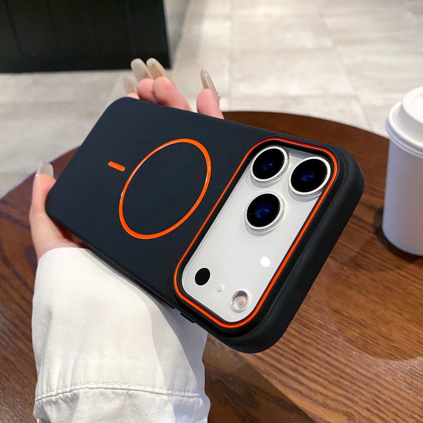 Ultrathin Simple For Magnetic Phone Case For iPhone 11 12 13 14 15 16 17 Pro Max 17 Air Wireless Charging Soft Matte Phone Cover