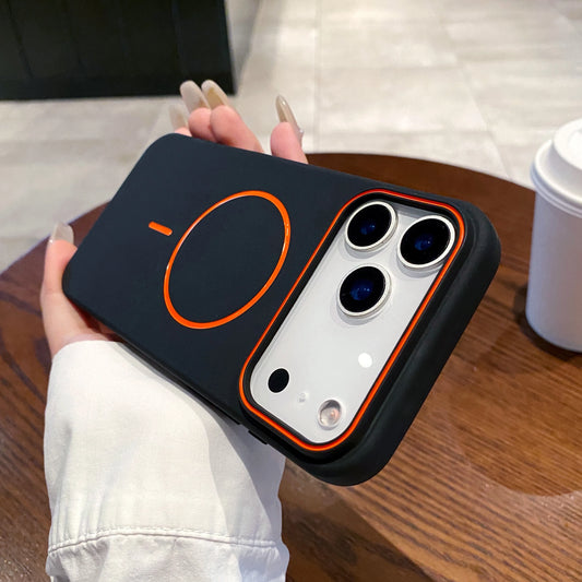 Ultrathin Simple For Magnetic Phone Case For iPhone 11 12 13 14 15 16 17 Pro Max 17 Air Wireless Charging Soft Matte Phone Cover