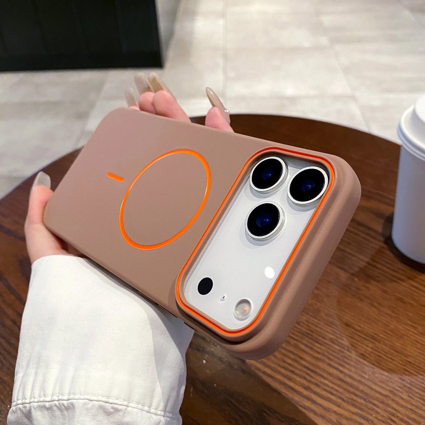 Ultrathin Simple For Magnetic Phone Case For iPhone 11 12 13 14 15 16 17 Pro Max 17 Air Wireless Charging Soft Matte Phone Cover